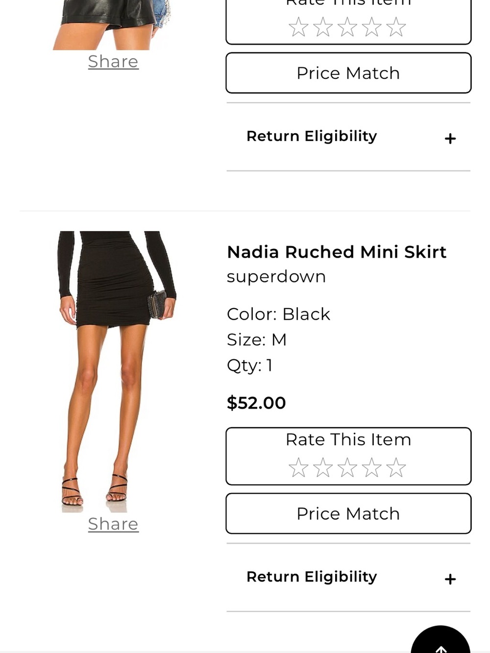 superdown Nadia Ruched Mini Skirt - Black